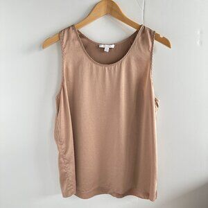 Lunya Washable Silk Sleeveless Split Back Blouse